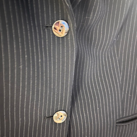 Tahari Navy Pinstripe Skirt Suit - Picture 3 of 5